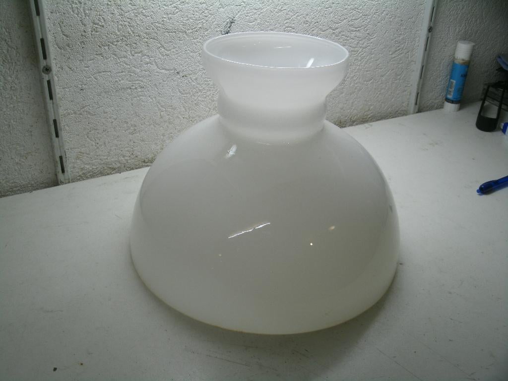 5c glazen kap schippertje ? 29,5 x 21 cm, Antiek en Kunst, Antiek | Lampen, Ophalen of Verzenden