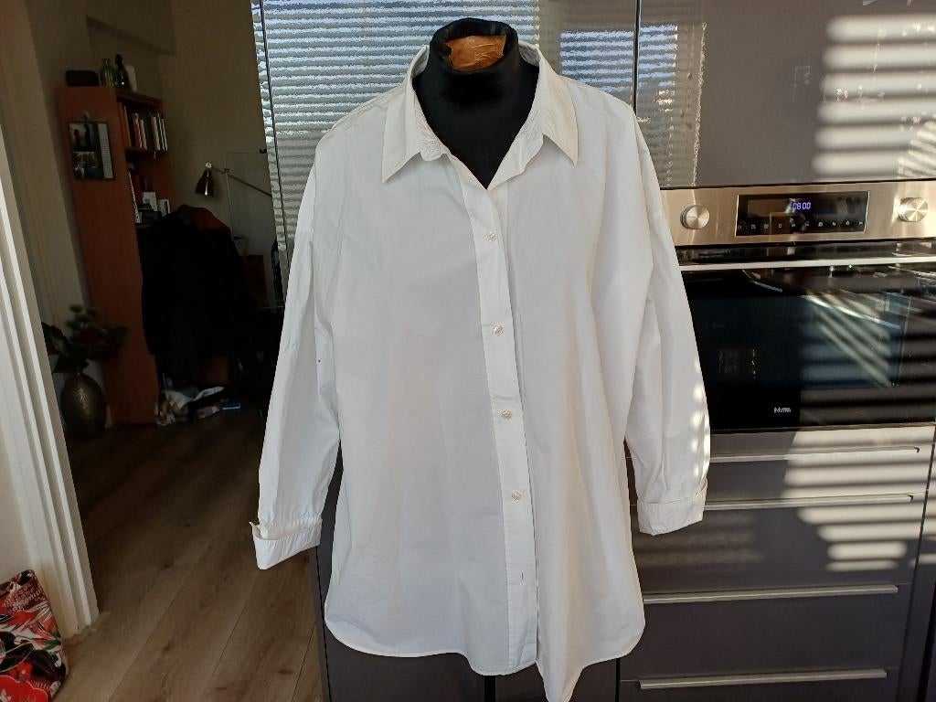 witte oversized bloes H&M mt XXL, Kleding | Dames, Blouses en Tunieken, H&M, Wit, Maat 46/48 (XL) of groter, Ophalen of Verzenden