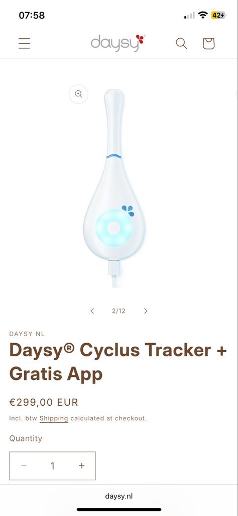 Daysy Cyclus Tracker, Ophalen of Verzenden, Gebruikt, Wit
