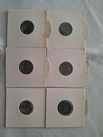 Set van 6 Nederlandse munten in houders, Postzegels en Munten, Ophalen of Verzenden, Koningin Wilhelmina, Overige waardes, Setje