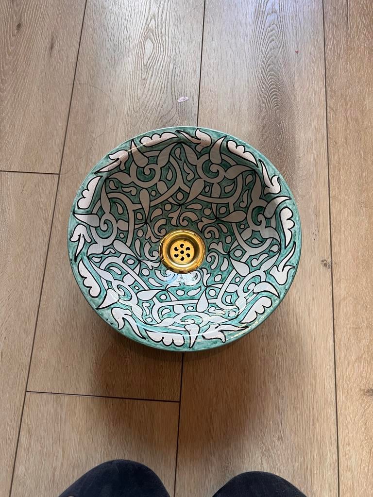 Marokkaanse waskom 30 cm - Buitenkansje, Doe-het-zelf en Verbouw, Sanitair, Ophalen of Verzenden, Nieuw