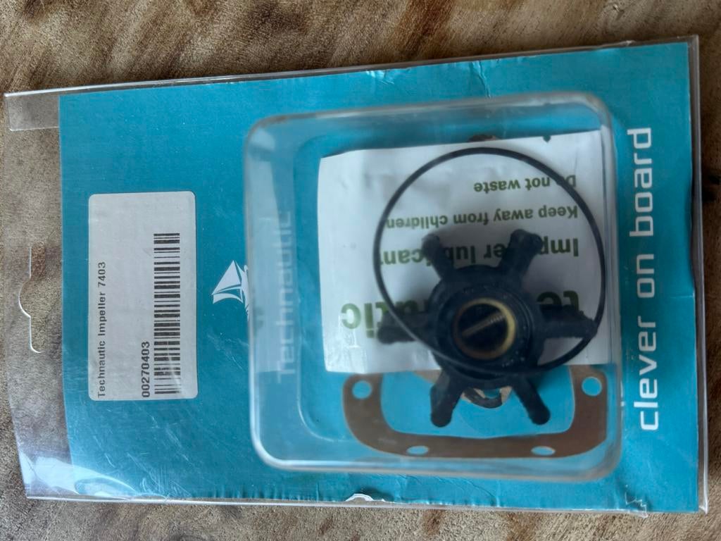 Technautic Impeller 7403 voor Jabsco 653-0001, Johnson 09-81, Watersport en Boten, Bootonderdelen, Nieuw, Motor en Techniek, Zeilboot of Motorboot