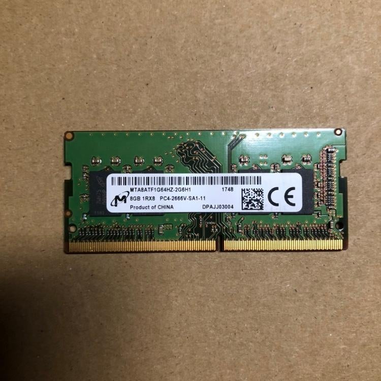 Micron 8GB 1RX8 PC4-2666V-SA1-11 MTA8ATF1G64HZ-2G6H1, Computers en Software, RAM geheugen, Gebruikt, 8 GB, Ophalen of Verzenden
