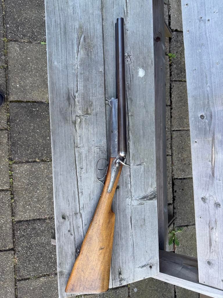 Antiek Husqvarna jachtgeweer coachgun kaliber 16, Ophalen of Verzenden
