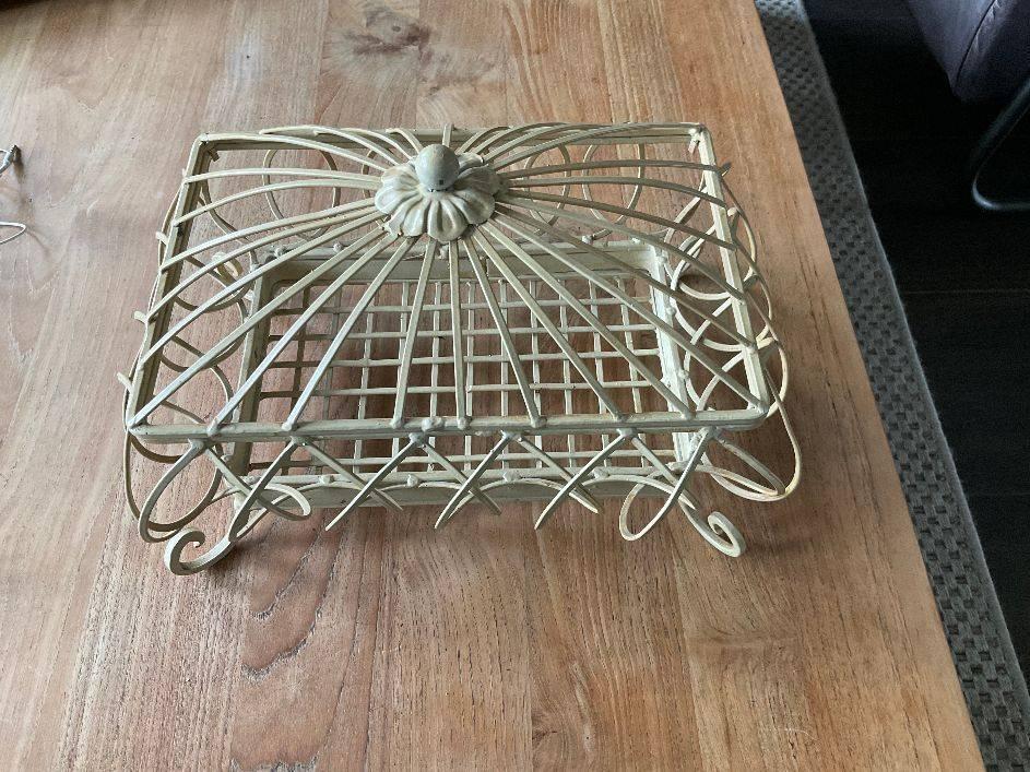 draadmand broodmand fruitmand gietijzer brocante barok, Ophalen of Verzenden