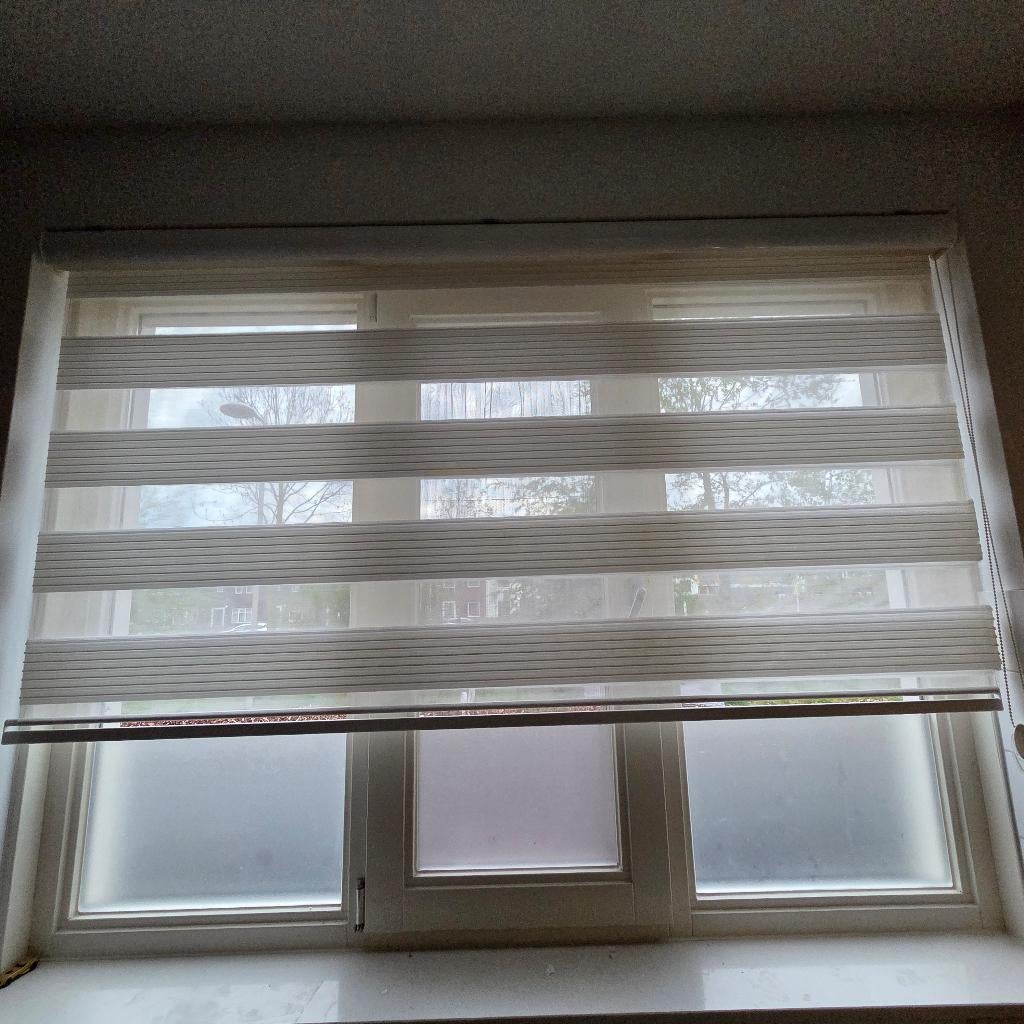 Rolgordijn Lammellen design wit, Huis en Inrichting, Ophalen, Gebruikt, 100 tot 150 cm, Wit