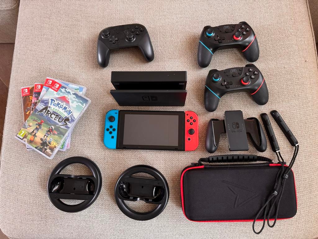 Nintendo Switch Bundel met Accessoires en Games, Spelcomputers en Games, Games | Nintendo Switch, Zo goed als nieuw, Role Playing Game (Rpg)