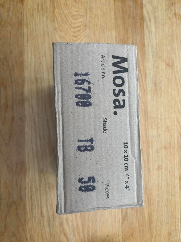 Mosa tegels 10x10 cm olijfgroen glans 16700  1 pak, Doe-het-zelf en Verbouw, Tegels, Ophalen, Minder dan 20 cm, Zo goed als nieuw