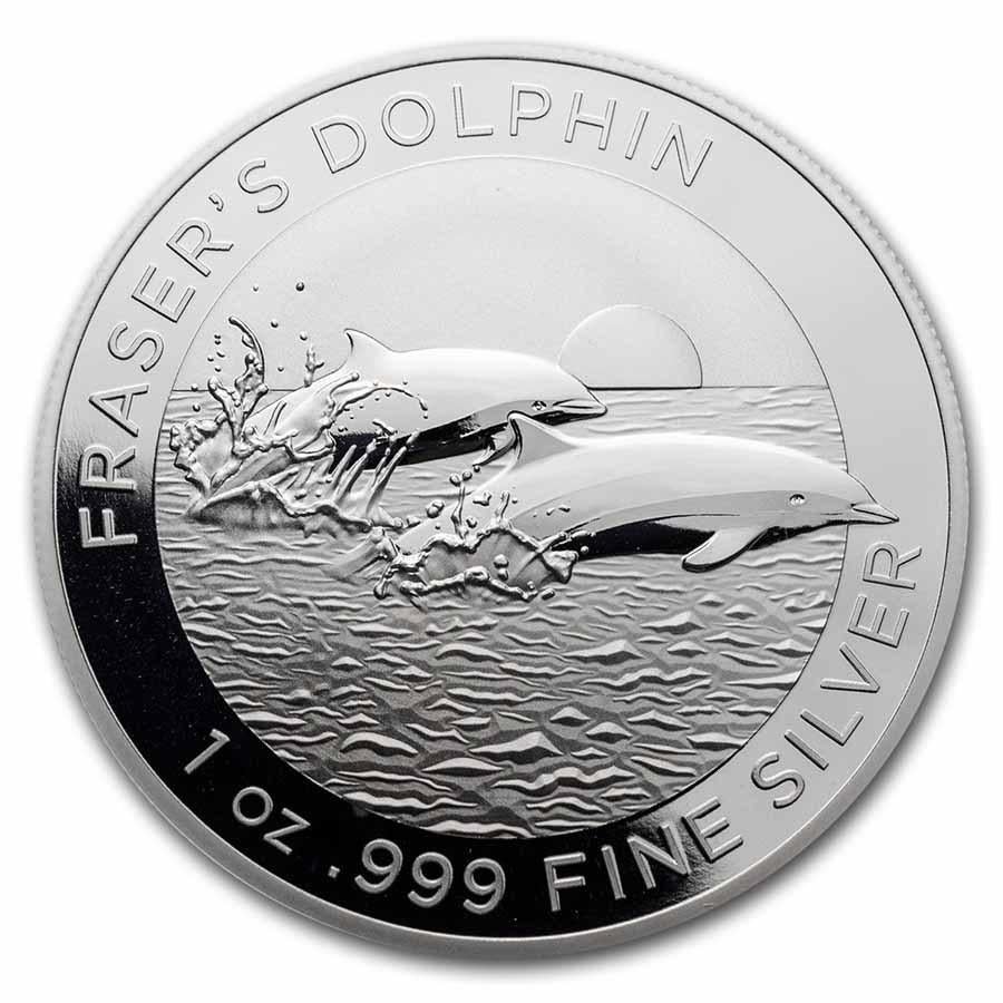Zilveren Munt: Fraser's Dolphin 2021 (Oplage:25.000), Ophalen of Verzenden, Losse munt, Zilver