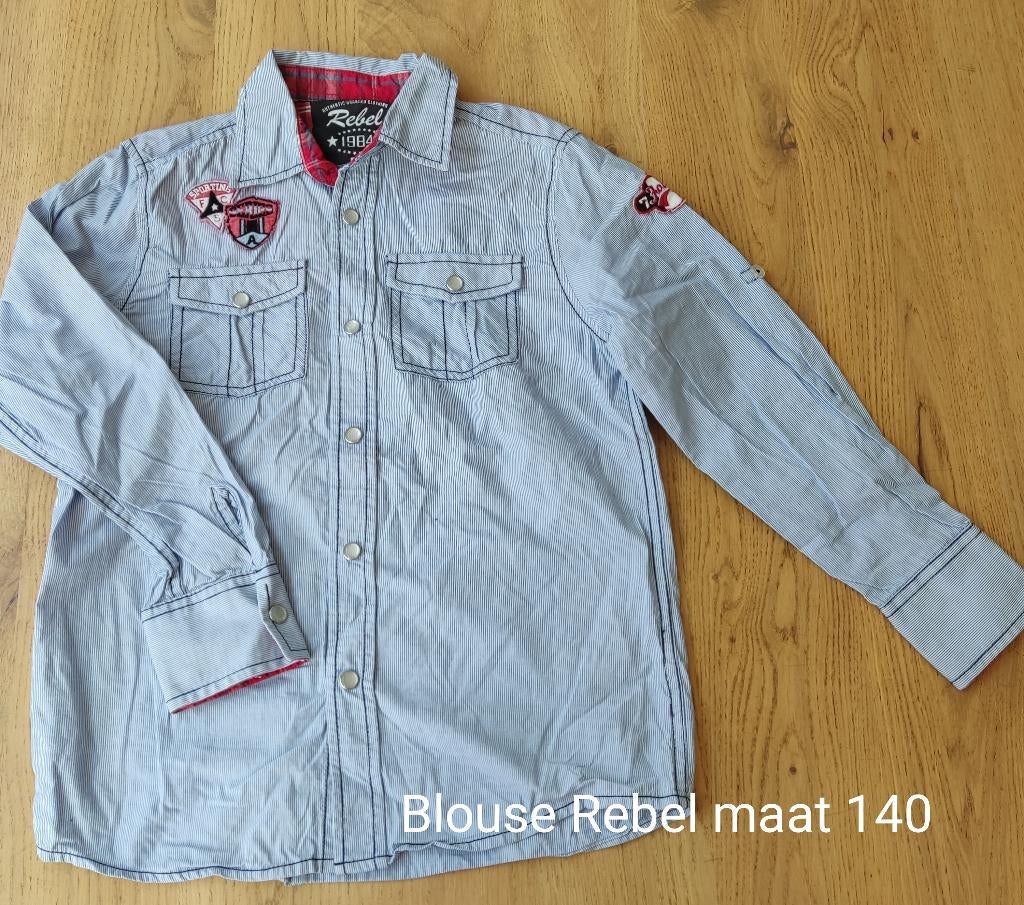 Blouse van Rebel maat 140, Ophalen of Verzenden, Zo goed als nieuw, Jongen, Overhemd of Blouse