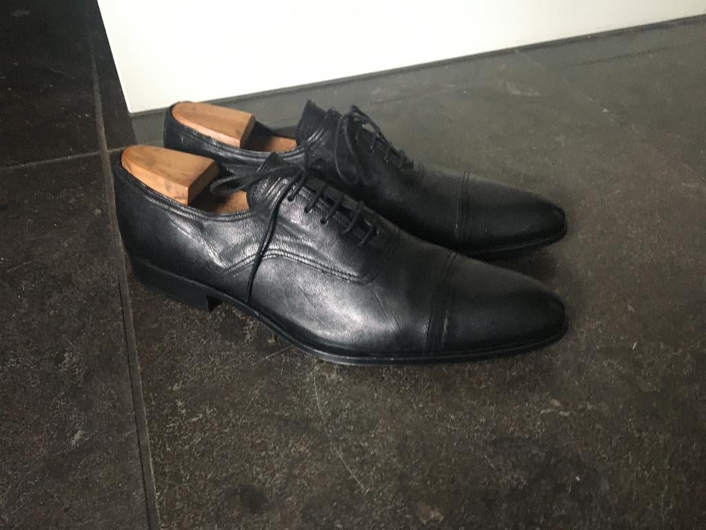N.D.C. handgemaakte oxfordschoenen zwart 43 NIEUW, Zwart, Nieuw, Ophalen of Verzenden, Veterschoenen