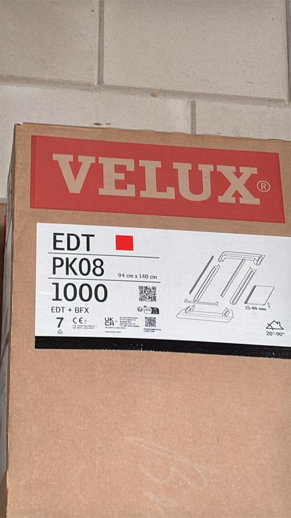 VELUX Gootstuk EDT PK08 1000 Gootstuk Platte Pannen + BFX, Ophalen, Nieuw, Dakraam