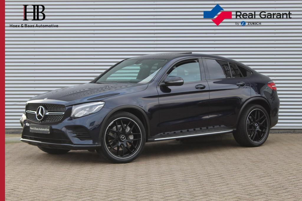 Mercedes GLC-klasse Coupé 250 4MATIC AMG/PANO/BOMVOL!, Auto's, Mercedes-Benz, Gebruikt, 4 cilinders, Blauw, Leder