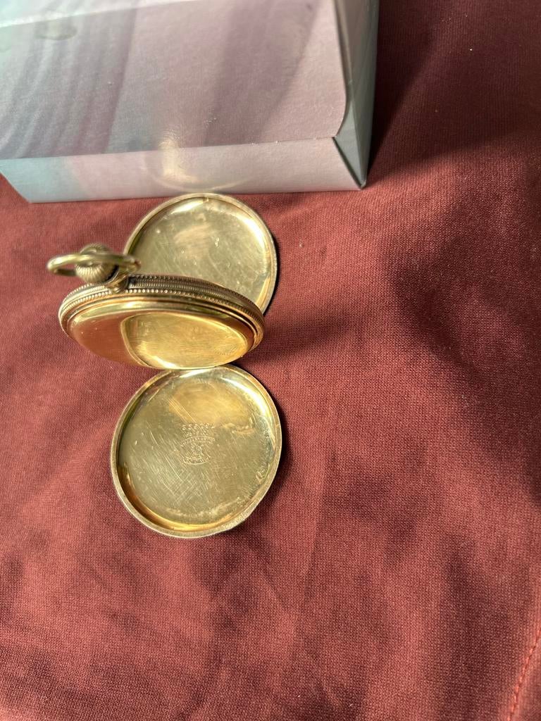 Antiek Verguld ELGIN Zakhorloge - Voor 1900, Overige merken, Overige materialen, Zakhorloge, Verguld
