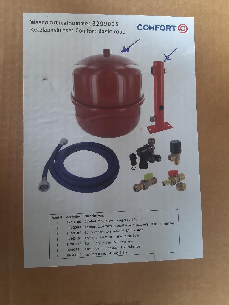 Comfort Line expansievat, hoog, 18 liter, 0,5 bar - M 3 bar,, Ophalen, 30 tot 80 cm, Cv-ketel of Combi-ketel, Minder dan 60 cm