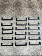 18 mat zwarte handgreepjes 13 cm, Ophalen, Minder dan 50 cm, Zwart, Zo goed als nieuw