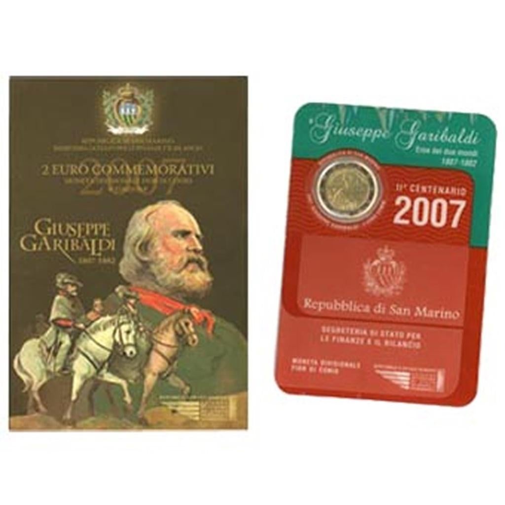 2 euro San Marino 2007 - Garibaldi (BU), Ophalen of Verzenden, San Marino, 2 euro, Setje