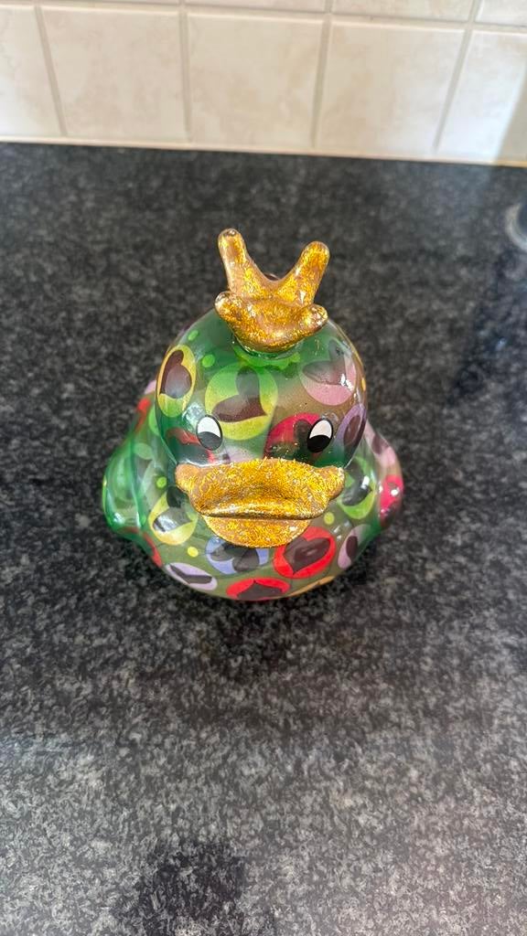 Pomme pidou spaarpot eend, Verzamelen, Ophalen of Verzenden, Zo goed als nieuw, Steen, Aardewerk of Keramiek, Dier