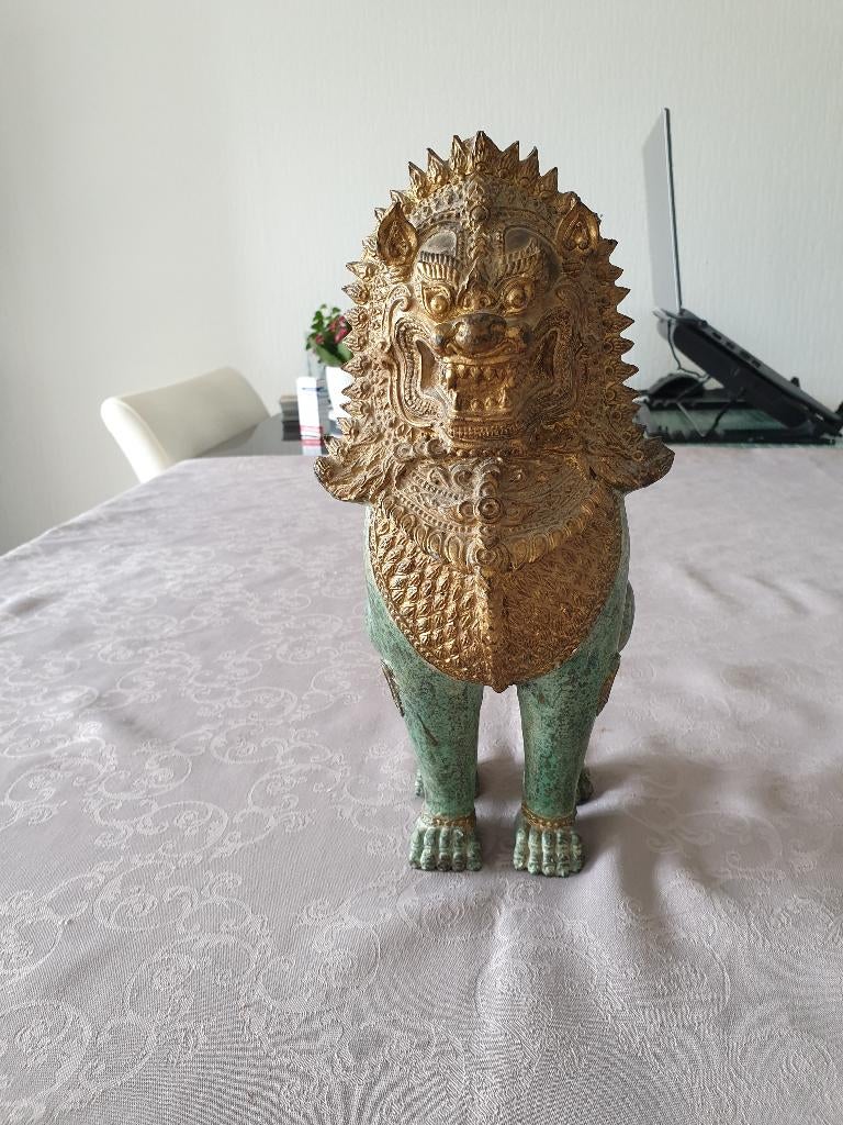 bronzen beeld foo dog, Ophalen of Verzenden, Zo goed als nieuw, Mens