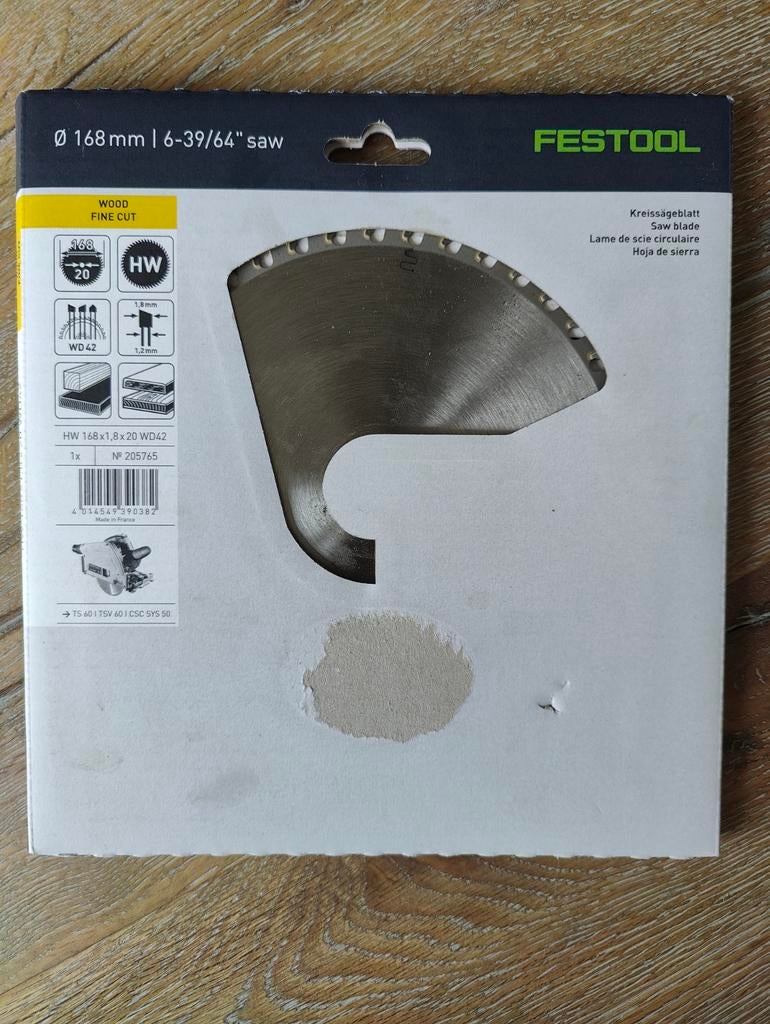 Nieuw Festool zaagblad 168 x 1.8 x 20 mm, Doe-het-zelf en Verbouw, Ophalen of Verzenden