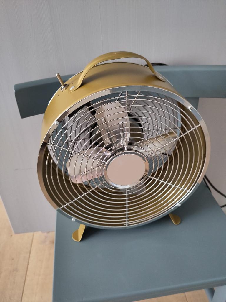 Tafelventilator, goud-bronsgroen, merk Hema,, Ophalen of Verzenden, Zo goed als nieuw