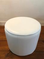 Prachtige vintage opbergpoef, vintage design, Rond, Minder dan 50 cm, Ophalen of Verzenden, Zo goed als nieuw