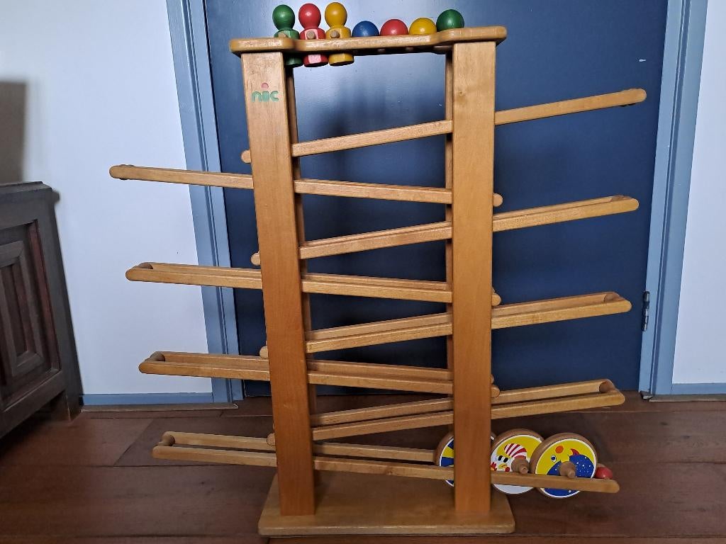 Nic knikkerbaan, Kinderen en Baby's, Speelgoed | Houten speelgoed, Ophalen, Zo goed als nieuw, Overige typen