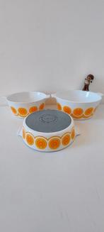 Vintage Pyroflam electro design 70 retro oranje oven schalen, Huis en Inrichting, Eu, Eu, Ophalen of Verzenden, Overige stijlen