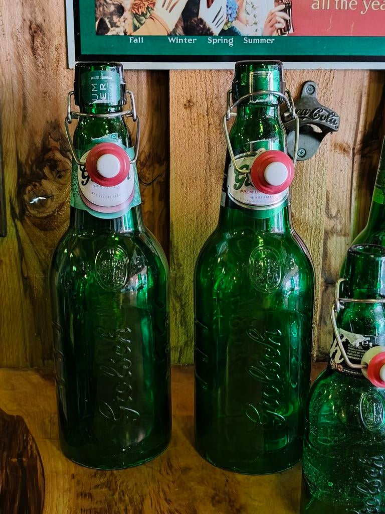 Grolsch beugels voor lampen mooi voor mancave of overkapping, Verzamelen, Biermerken, Nieuw, Flesje(s), Grolsch, Ophalen