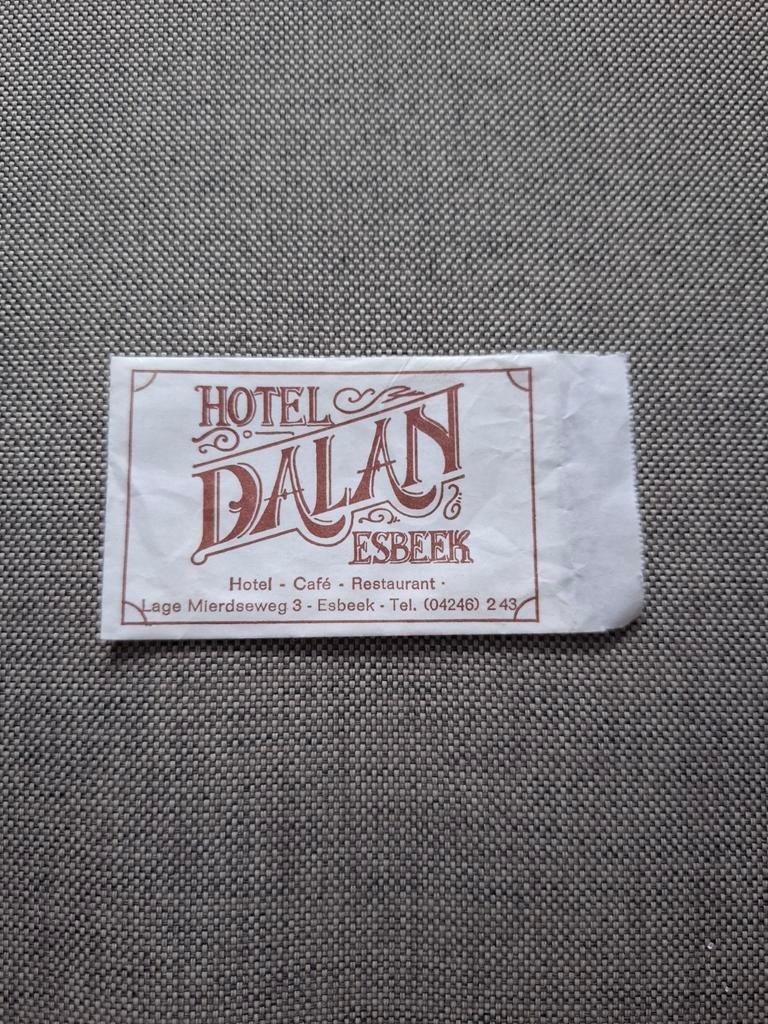 Hotel Cafe Restaurant Dalan Esbeek suikerzakje, Ophalen of Verzenden, Nederland