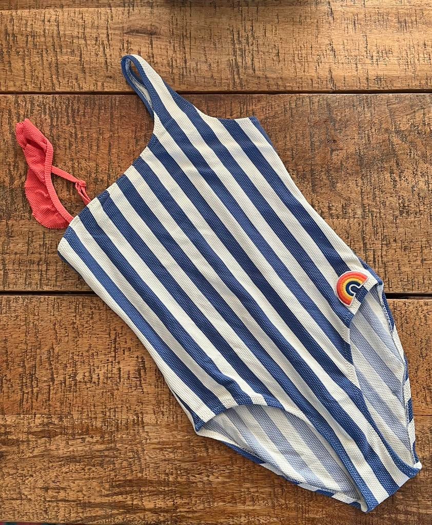 Superleuk blauw wit gestreept badpak Zara maat 164, Ophalen of Verzenden, Zo goed als nieuw, Meisje, Sport- of Zwemkleding