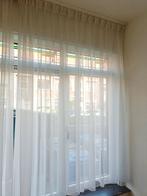 Bieden vanaf €10,- 3x Vitrage - 185 cm hoog, 110 cm geplooid, Huis en Inrichting, Gebruikt, 100 tot 150 cm, Wit, Ophalen of Verzenden