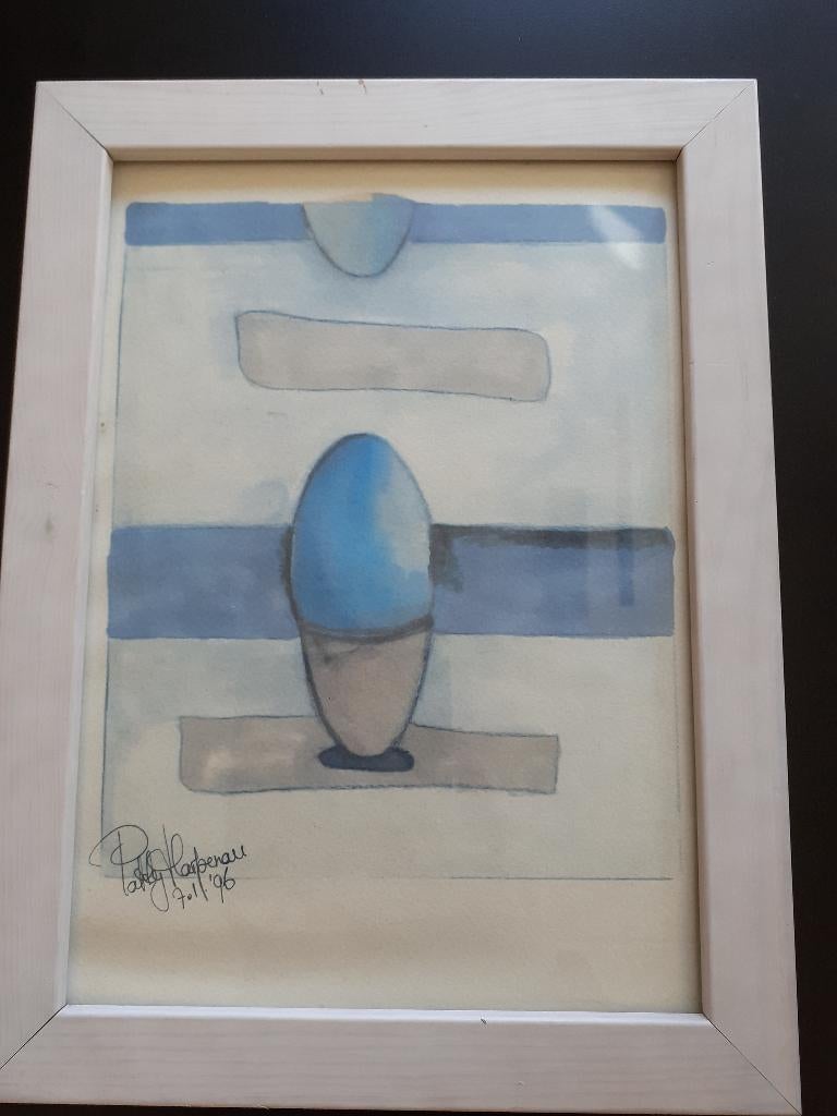 Patty Harpenau zeefdruk eierdop, Antiek en Kunst, Kunst | Litho's en Zeefdrukken, Ophalen of Verzenden