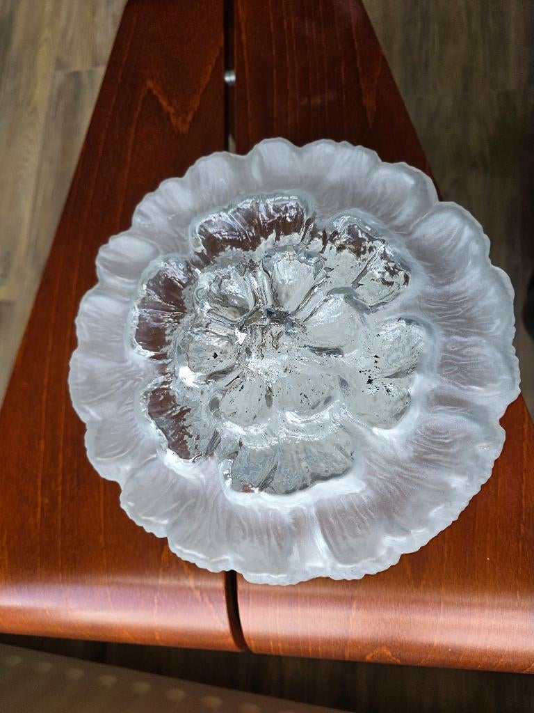 Plafonnière ijsglas, Ophalen of Verzenden, Gebruikt, Glas, Jaren 70