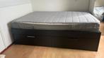 Bed, boxspring en matras 140x200, Ophalen, Gebruikt, 140 cm, Twijfelaar