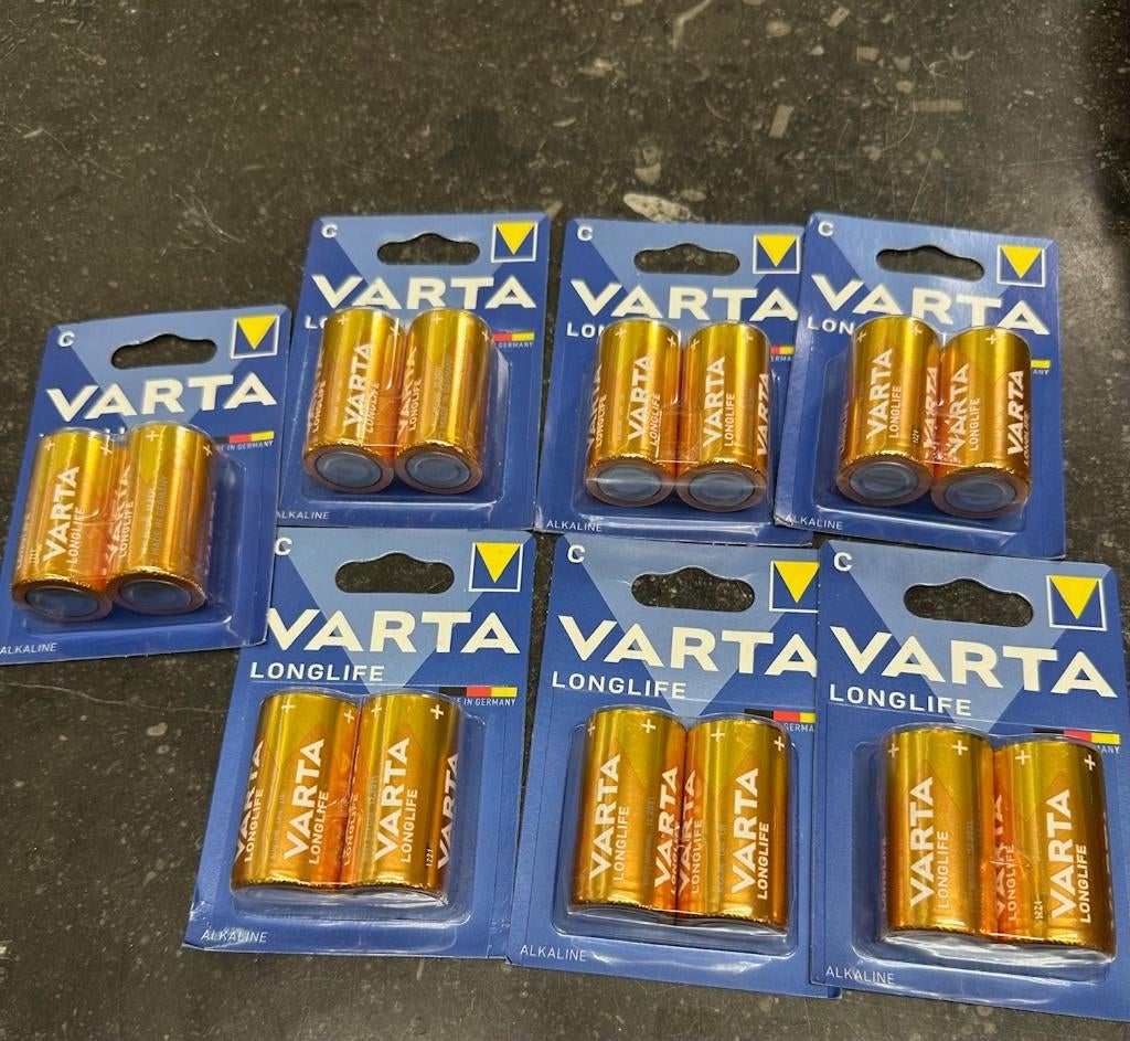 7x2 Varta C batterijen OP=OP, Nieuw, Ophalen of Verzenden, Varta, Nvt