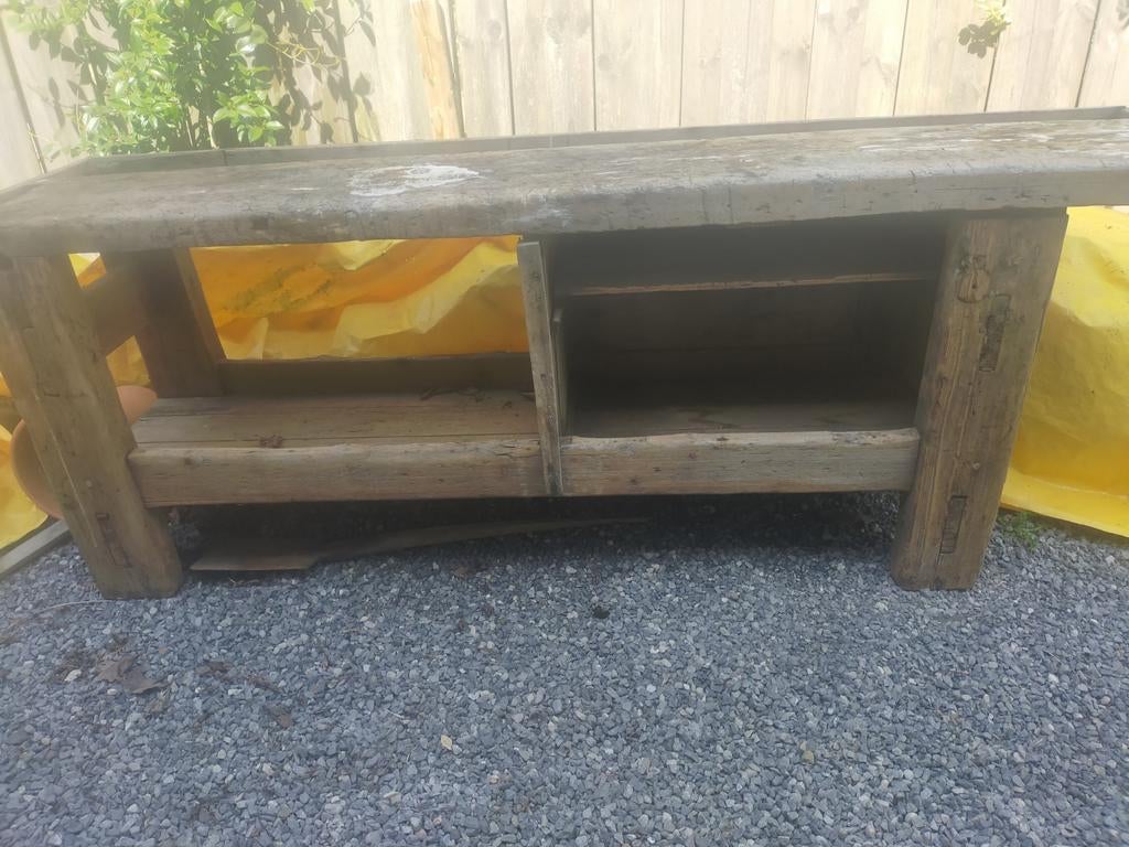 Oude Werkbank - Opknapper - Behandeld tegen houtworm, Ophalen