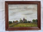 Schilderij Kerk te Halle (Achterhoek) W. Maatkamp 1988, Ophalen of Verzenden