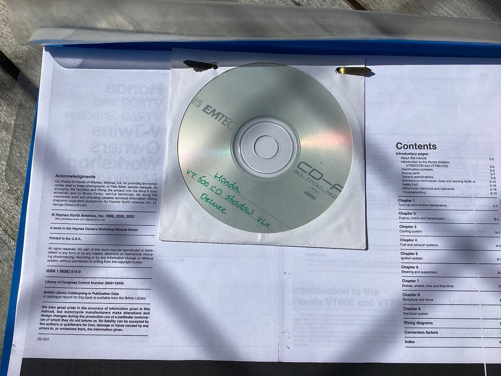 Handleiding  voor monteurs Honda vt 600 shadow, Ophalen of Verzenden