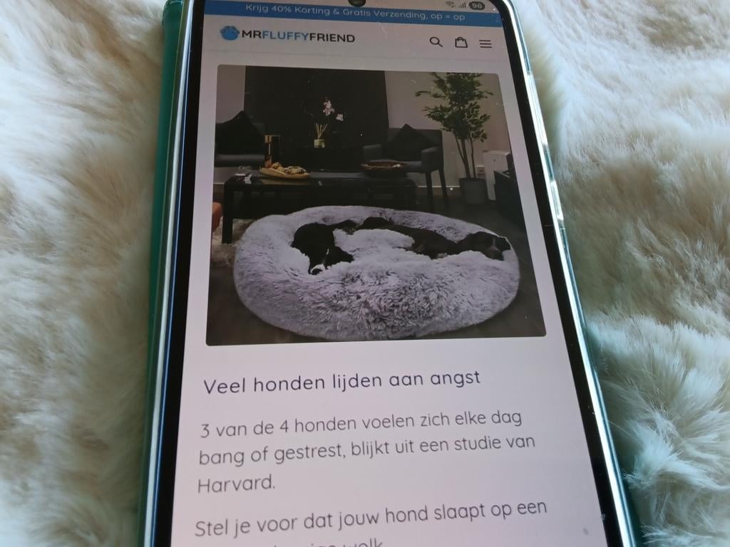 Mr fluffy friend hondenmand, Dieren en Toebehoren, Ophalen, Nieuw, Stof