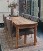 6 landelijke eetkamerstoelen (gratis), Huis en Inrichting, Stoelen, Ophalen, Gebruikt, Stof, Landelijke stijl