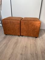 Hockers, Huis en Inrichting, Banken | Voetenbanken en Poefen, Ophalen, Minder dan 50 cm, Zo goed als nieuw, Stof