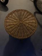 Rieten tafel, Huis en Inrichting, Tafels | Salontafels, 50 tot 100 cm, Zo goed als nieuw, Minder dan 50 cm, Rechthoekig