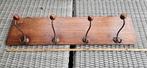 Antieke eiken kapstok met haken massief eiken plank, Ophalen of Verzenden