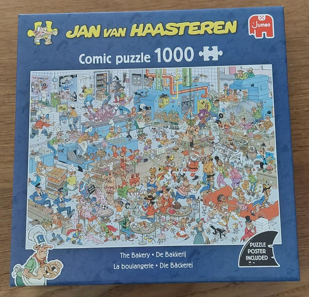 Nieuwe Jan van Haasteren puzzel, de bakkerij, 1000 stukjes, Ophalen, 500 t/m 1500 stukjes, Nieuw, Legpuzzel