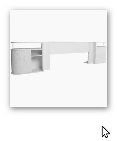 auping auronde achterwand, Ophalen, Gebruikt, Wit, Tweepersoons