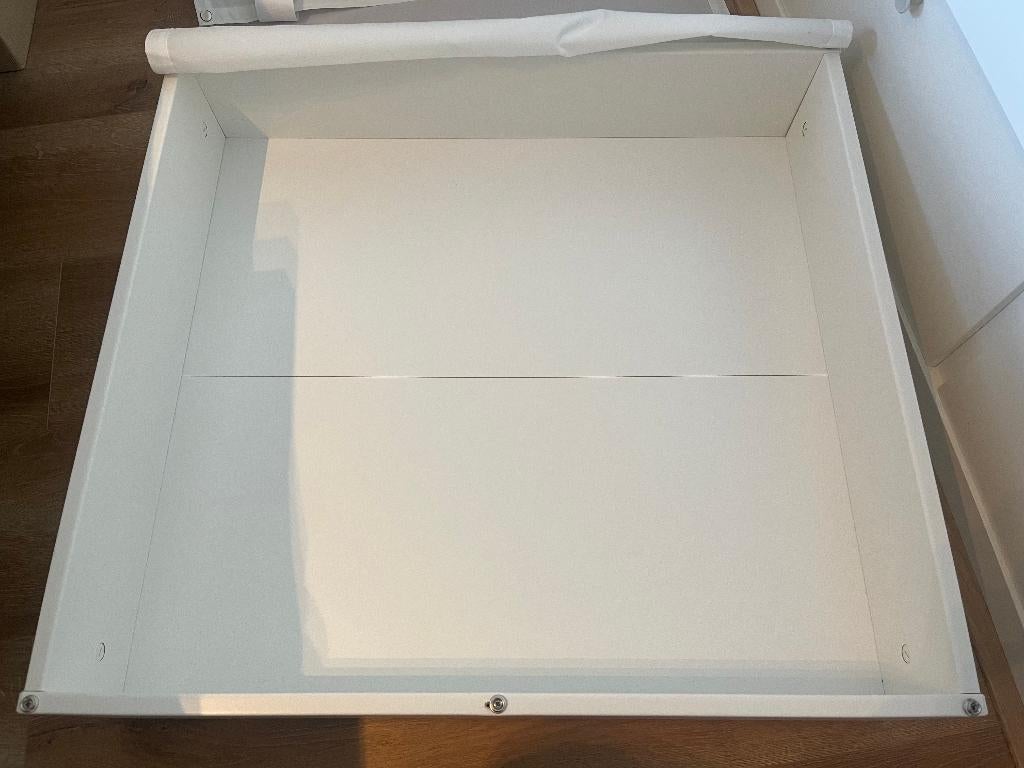 IKEA Vardo Underbed Storage Boxes (with wheels), Ophalen, Eenpersoons, Wit, Zo goed als nieuw