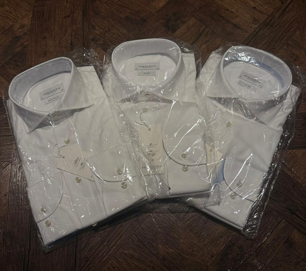 Profuomo overhemd, Kleding | Heren, Overhemden, Ophalen of Verzenden, Nieuw, Wit