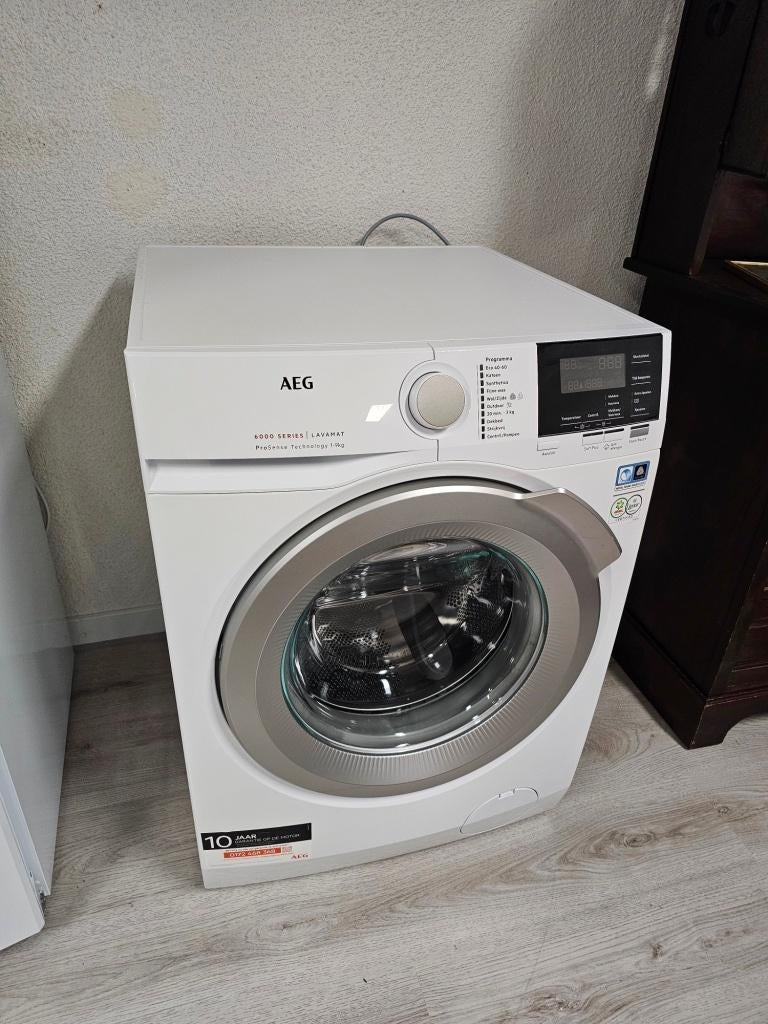 AEG 6000 series wasmachine 9KG voor €195,-, Ophalen, 1200 tot 1600 toeren, Gebruikt, 8 tot 10 kg