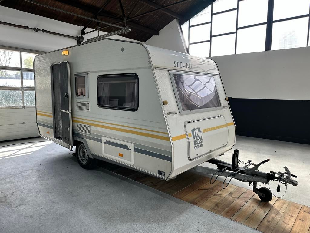 Knaus 420 caravan 1992 met voortent, luifel & stapelbed, Bedrijf, 4 tot 5 meter, 500 - 750 kg, Knaus